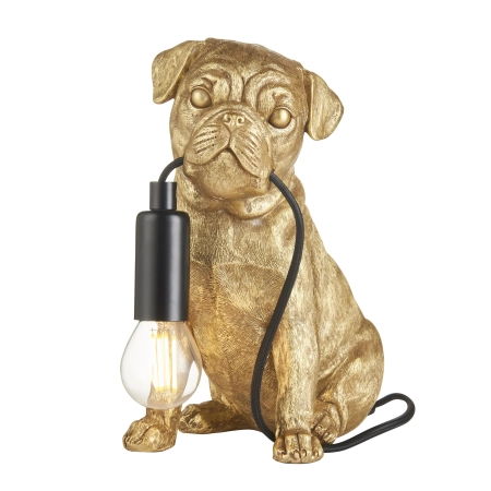 Lampa stołowa złoty mops z żywicy 107324 - Endon Lighting