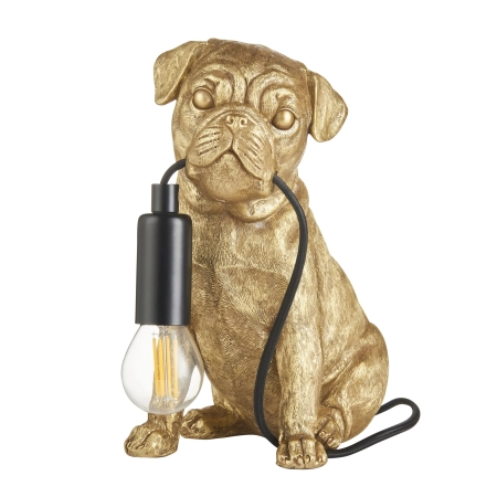 Lampa stołowa złoty mops z żywicy 107324 - Endon Lighting