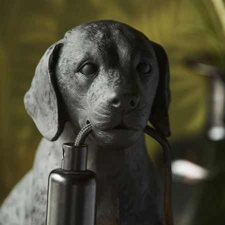 Lampa stołowa czarna w kształcie psa 107365 z serii Labrador Puppy - Endon Lighting