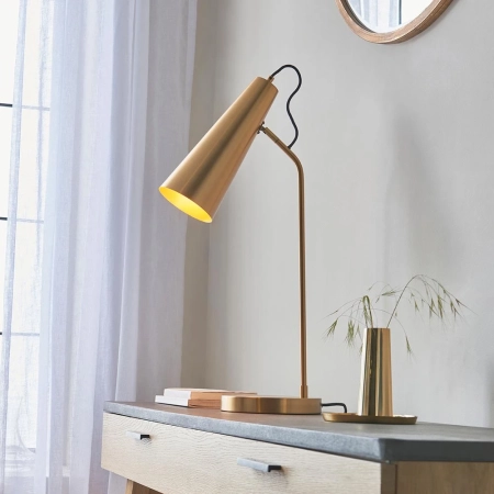Lampa stołowa metalowa mosiężna 67cm 107527 z serii Karna New - Endon Lighting
