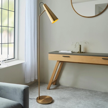 Lampa podłogowa metalowa mosiężna 163cm 107528 z serii Karna New - Endon Lighting