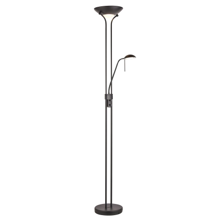 Lampa podłogowa metalowa czarna z ramieniem do czytania 107738 z serii Rome - Endon Lighting