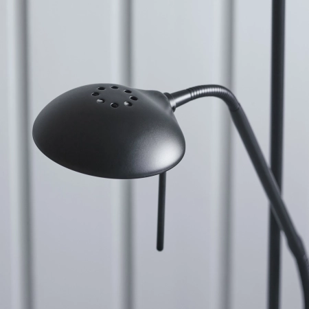 Lampa podłogowa metalowa czarna z ramieniem do czytania 107738 z serii Rome - Endon Lighting