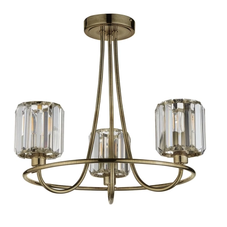 Lampa sufitowa mosiężna 3-punktowa szklana 107801 z serii Berenice - Endon Lighting