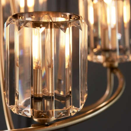 Lampa wisząca mosiężna 5-punktowa ze szklanymi kloszami 107802 z serii Berenice - Endon Lighting