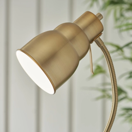 Lampa podłogowa metalowa mosiężna 1-punktowa 108126 z serii Classic Flexi - Endon Lighting