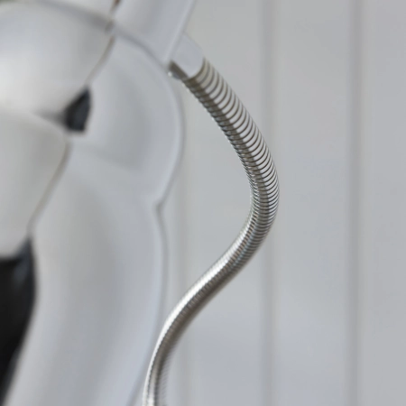 Lampa podłogowa metalowa niklowana z giętkim ramieniem 108127 z serii Classic Flexi - Endon Lighting