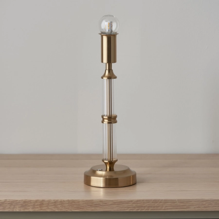 Lampa stołowa akumulatorowa mosiężna z akrylem 110463 z serii Morton - Endon Lighting