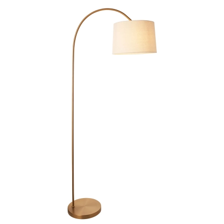 Lampa podłogowa mosiężna łukowa z abażurem 110645 z serii Carlson - Endon Lighting