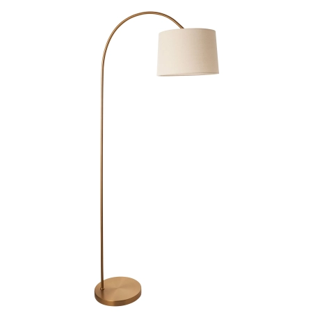Lampa podłogowa mosiężna łukowa z abażurem 110645 z serii Carlson - Endon Lighting