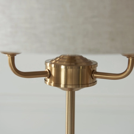Lampa stołowa mosiężna 3-punktowa z abażurem 110721 z serii Highclere - Endon Lighting