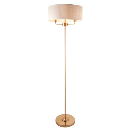 Lampa podłogowa mosiężna 3-punktowa z abażurem 110724 z serii Highclere - Endon Lighting
