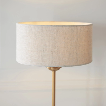 Lampa stołowa mosiężna z beżowym abażurem 110728 z serii Highclere - Endon Lighting
