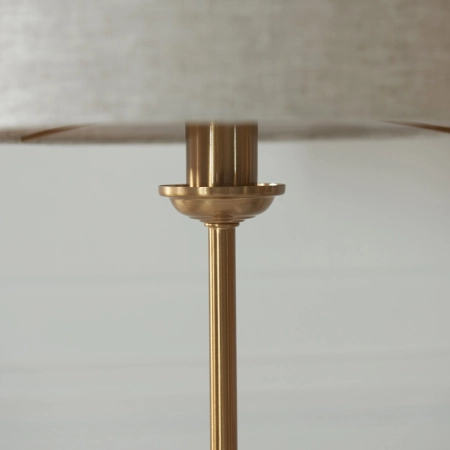 Lampa stołowa mosiężna z beżowym abażurem 110728 z serii Highclere - Endon Lighting