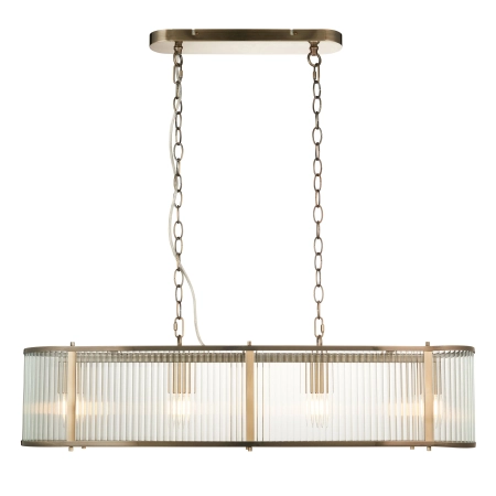 Lampa wisząca mosiężna podłużna szklana 4-punktowa 110945 z serii Ridgeton - Endon Lighting