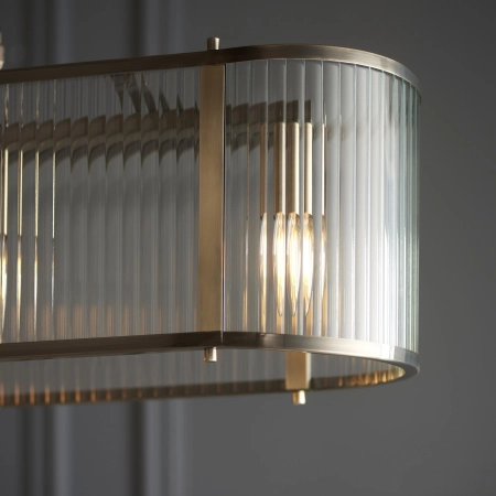 Lampa wisząca mosiężna podłużna szklana 4-punktowa 110945 z serii Ridgeton - Endon Lighting