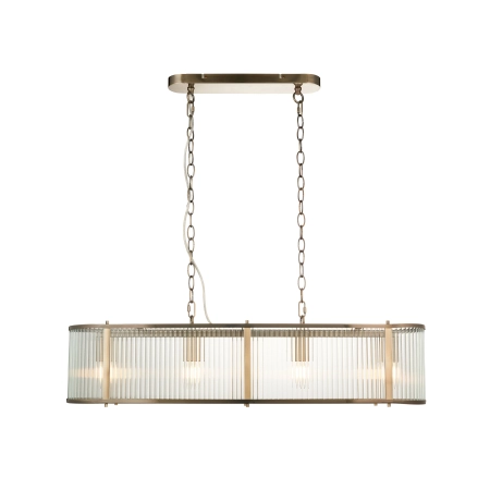 Lampa wisząca mosiężna podłużna szklana 4-punktowa 110945 z serii Ridgeton - Endon Lighting