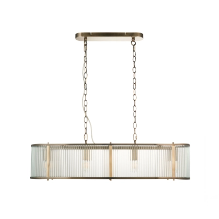 Lampa wisząca mosiężna podłużna szklana 4-punktowa 110945 z serii Ridgeton - Endon Lighting