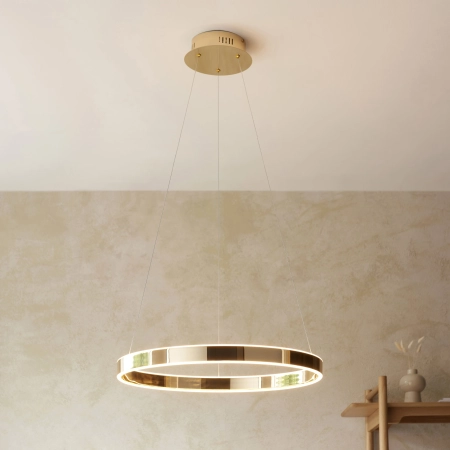 Lampa wisząca LED złota okrągła 80cm 110957 z serii GEN - Endon Lighting