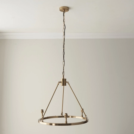 Lampa wisząca metalowa mosiężna 3-punktowa 111203 z serii Chester - Endon Lighting