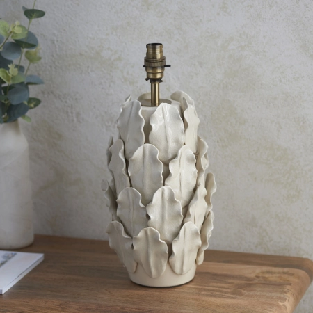 Podstawa lampy stołowej ceramiczna kremowa 37cm 111250 z serii Layered Leaf - Endon Lighting
