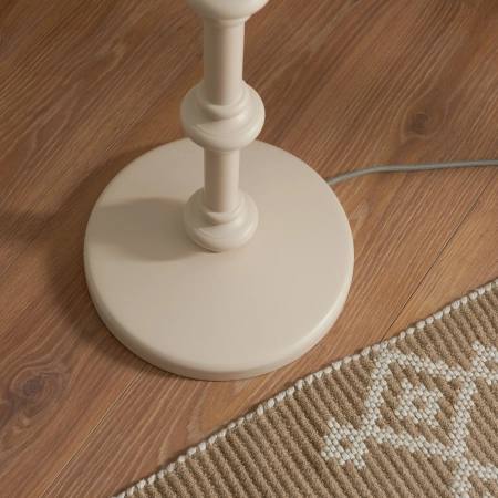 Podstawa lampy podłogowej drewniana biała 138cm 111606 z serii Carnaby - Endon Lighting