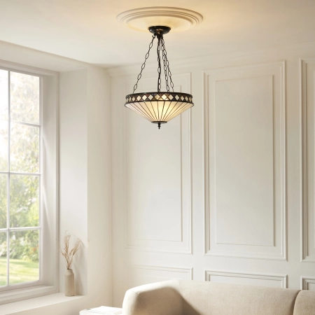 Lampa wisząca witrażowa Tiffany 1118703 z serii Interiors 1900