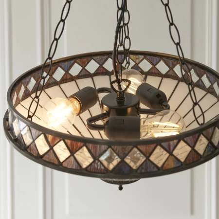 Lampa wisząca witrażowa Tiffany 1118703 z serii Interiors 1900