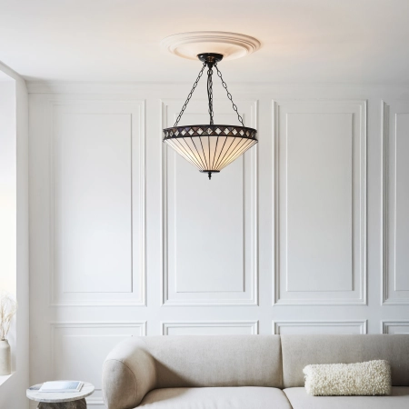 Lampa wisząca witrażowa Tiffany 1118713 z serii Interiors 1900