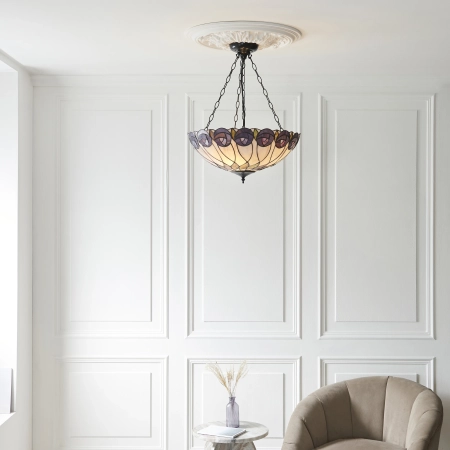 Lampa wisząca witrażowa Tiffany 1118723 z serii Interiors 1900