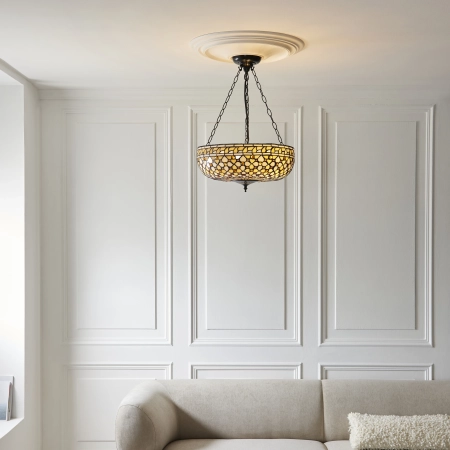 Lampa wisząca witrażowa Tiffany 1118823 z serii Interiors 1900
