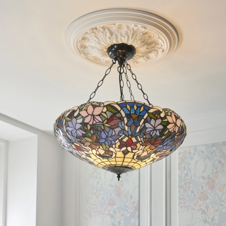 Lampa wisząca witrażowa Tiffany 1118873 z serii Interiors 1900