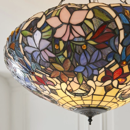 Lampa wisząca witrażowa Tiffany 1118873 z serii Interiors 1900