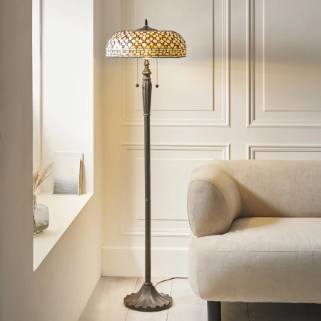 Lampa podłogowa witrażowa Tiffany 1119212 z serii Interiors 1900