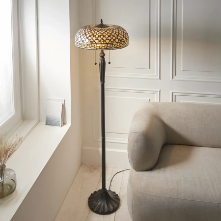 Lampa podłogowa witrażowa Tiffany 1119212 z serii Interiors 1900