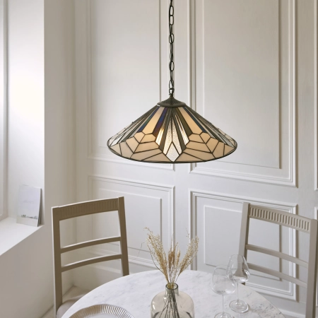 Lampa wisząca witrażowa Tiffany 1119223 z serii Interiors 1900