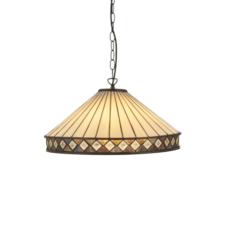 Lampa wisząca witrażowa wielokolorowa 1119613 z serii Tiffany