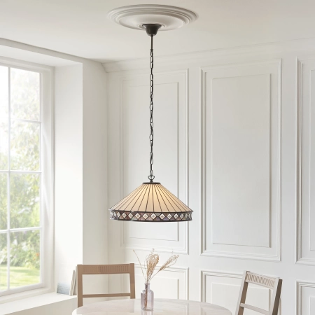 Lampa wisząca witrażowa wielokolorowa 1119613 z serii Tiffany