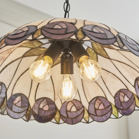 Lampa wisząca witrażowa Tiffany 1119853 z serii Interiors 1900