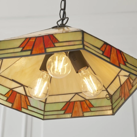 Lampa wisząca witrażowa wielokolorowa 1119893 z serii Tiffany