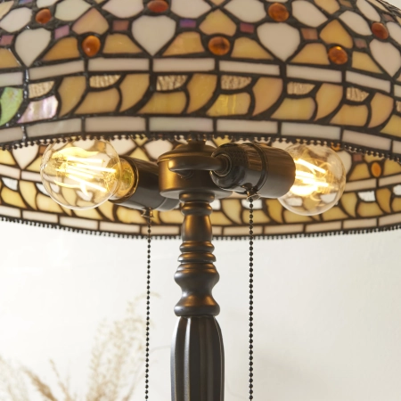 Lampa stołowa witrażowa Tiffany 1121782 z serii Interiors 1900