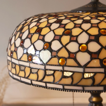 Lampa stołowa witrażowa Tiffany 1121782 z serii Interiors 1900