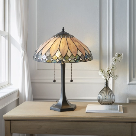 Lampa stołowa witrażowa Tiffany 1121832 z serii Interiors 1900