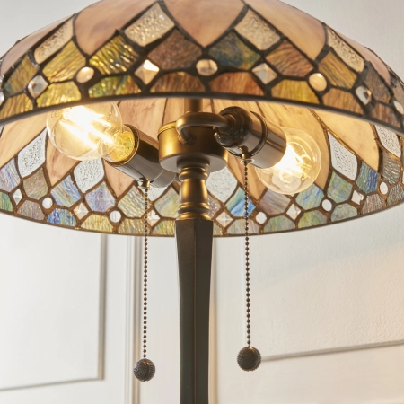 Lampa stołowa witrażowa Tiffany 1121832 z serii Interiors 1900