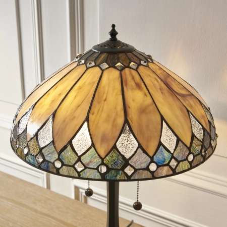 Lampa stołowa witrażowa Tiffany 1121832 z serii Interiors 1900