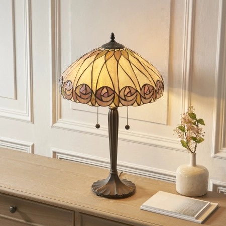 Lampa stołowa witrażowa Tiffany 1121842 z serii Interiors 1900