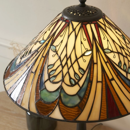 Lampa stołowa witrażowa Tiffany 11218510W z serii Interiors 1900