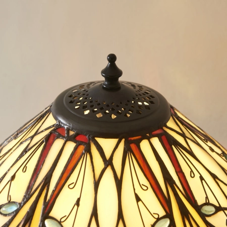 Lampa stołowa witrażowa Tiffany 11218510W z serii Interiors 1900