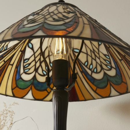 Lampa stołowa witrażowa Tiffany 11218510W z serii Interiors 1900