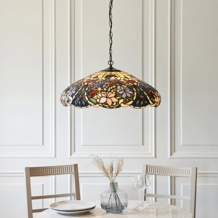 Lampa wisząca witrażowa wielokolorowa 1121933 z serii Interiors 1900